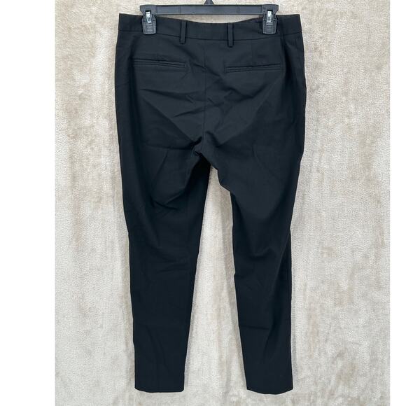 Banana Republic Pants Women 4 Black Ankle Straight Dressy Minimalist Office Work - Picture 2 of 8